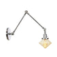 Frendorf | 1 Licht Esszimmer Wandleuchte Vintage Schwarz/Bronze/ Messing Wandmontierte Lampe mit Diamant Klar/Amber Glasschirm, 8"+8"/8"+8"+8" L Verstellbarer Arm