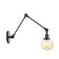 Frendorf | Globe Klar/Amber Glas Wandmontierter Beleuchtung Vintage 1 Licht Innen Sconces in Messing/Chrom/Schwarz mit Verstellbarem Arm, 8"+8"/8"+8"+8" L