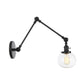 Frendorf | Globe Klar/Amber Glas Wandmontierter Beleuchtung Vintage 1 Licht Innen Sconces in Messing/Chrom/Schwarz mit Verstellbarem Arm, 8"+8"/8"+8"+8" L