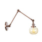 Frendorf | Globe Klar/Amber Glas Wandmontierter Beleuchtung Vintage 1 Licht Innen Sconces in Messing/Chrom/Schwarz mit Verstellbarem Arm, 8"+8"/8"+8"+8" L