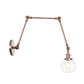 Frendorf | Globe Klar/Amber Glas Wandmontierter Beleuchtung Vintage 1 Licht Innen Sconces in Messing/Chrom/Schwarz mit Verstellbarem Arm, 8"+8"/8"+8"+8" L