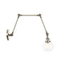 Frendorf | Globe Klar/Amber Glas Wandmontierter Beleuchtung Vintage 1 Licht Innen Sconces in Messing/Chrom/Schwarz mit Verstellbarem Arm, 8"+8"/8"+8"+8" L