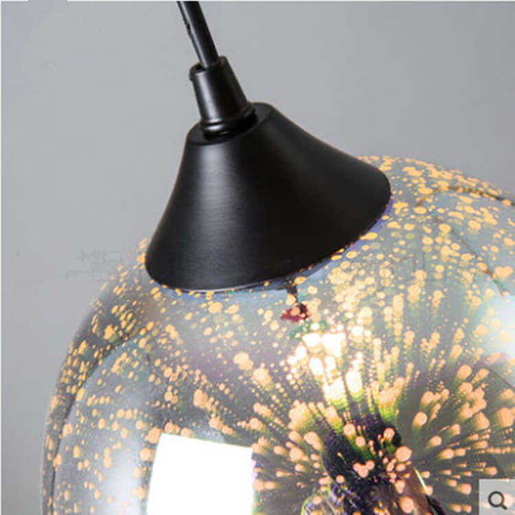 Frendorf | CelestaFlare Kreative 3D-Feuerwerk-Pendelleuchte | Glasdesign | Modernes Stimmungslicht | Dekorative Hängelampe für Zuhause