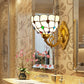Frendorf | 1 Licht Badezimmer Vanity Lampe Mediterrane Messing Wandleuchte mit Perlen weißem Glasschirm
