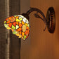 Frendorf | 1 Licht Wandgemonteerde Verlichting Barok Stylische Koepel Gevlochten Kunstglas Wandlamp in Rood/Geel/Blauw voor Woonkamer