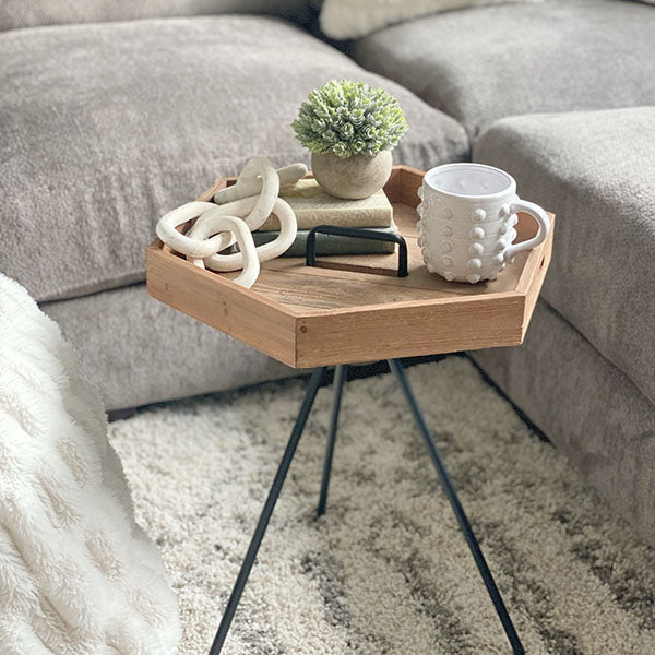 Reclaimed Wood Table | Abnehmbares Tablett