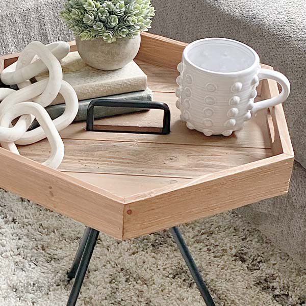 Reclaimed Wood Table | Abnehmbares Tablett