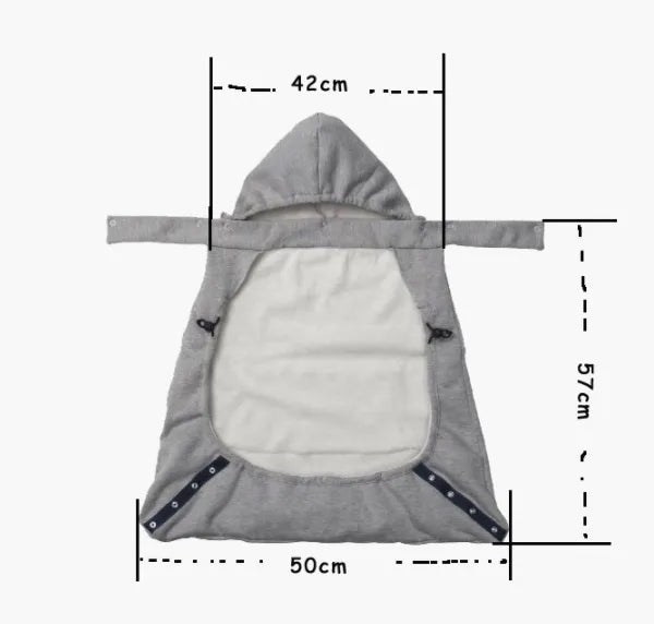Frendorf | Baby Tragecover mit Kapuze – Universal Überzug für Babytragen & Tragetücher