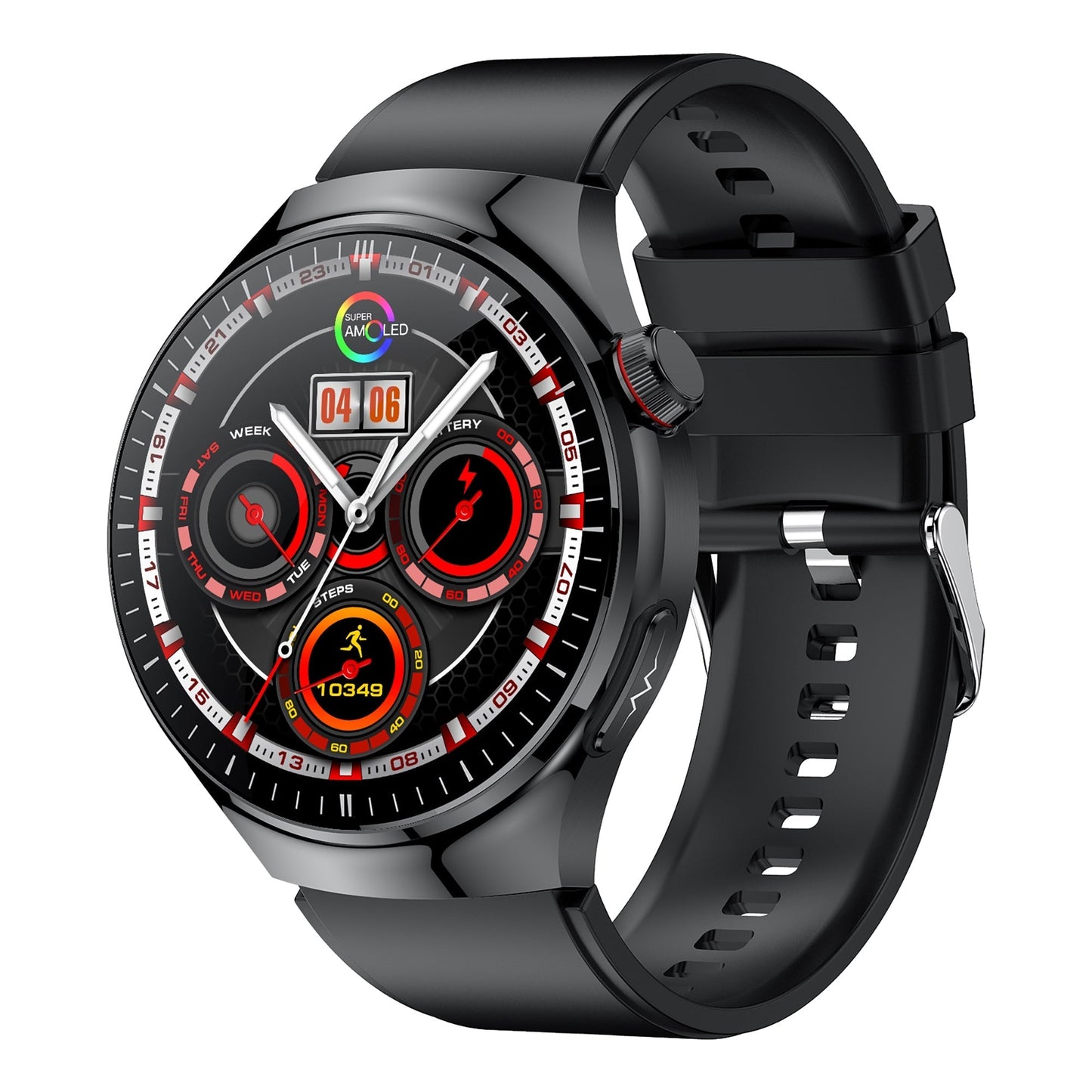 Frendorf | KH26 Ein-Klick-Mikro-Untersuchung von Fünf Organen Gesundheitsüberwachung Blutglukose Blutlipide Harnsäure Blutdruck Blutsauerstoff SOS Smartwatch