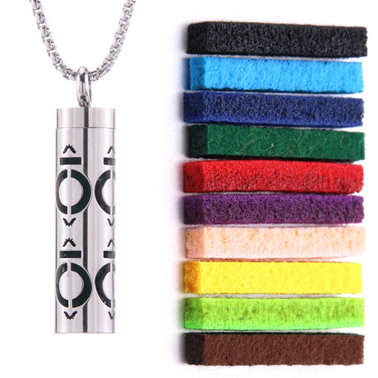 Frendorf | Parfümiertes Anhänger-Halsband | Edelstahl | Austauschbare Aromatische Scheiben