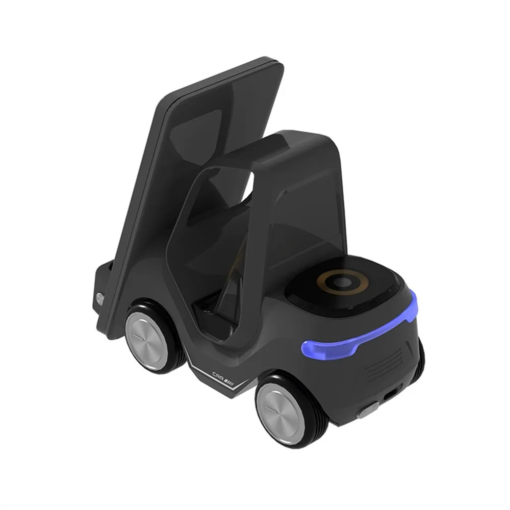 Frendorf | Auto-förmige kabellose Ladestation & LED-Wecker – 3-in-1 Schnellladung für iPhone, Apple Watch & Air Pods