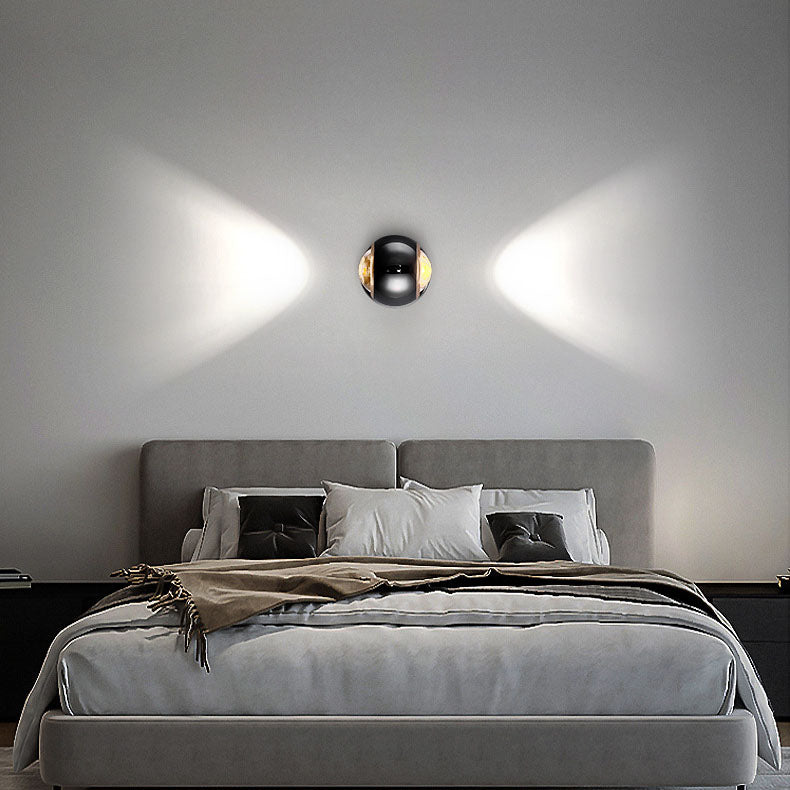 Frendorf | Arcano LED Wandleuchte | Nordic Design | Halbrundes Aluminium | Up-Down Beleuchtung für Schlafzimmer