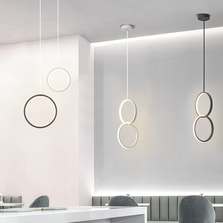 Modern Minimalist Runde Eisen Acryl LED Kronleuchter Für Schlafzimmer