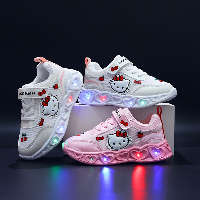 Frendorf | Glühende Hello Kitty Sneakers – Atmungsaktive und gefütterte süße Schuhe