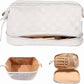 Frendorf | Abiudeng Große Make-up Tasche, Doppelschicht Kosmetiktasche, Reise Make-up Tasche, Leder Make-up Tasche, Kosmetische Reisetaschen, Tragbare Leder Kulturbeutel, Geräumige Kosmetiktasche für Frauen und Mädchen