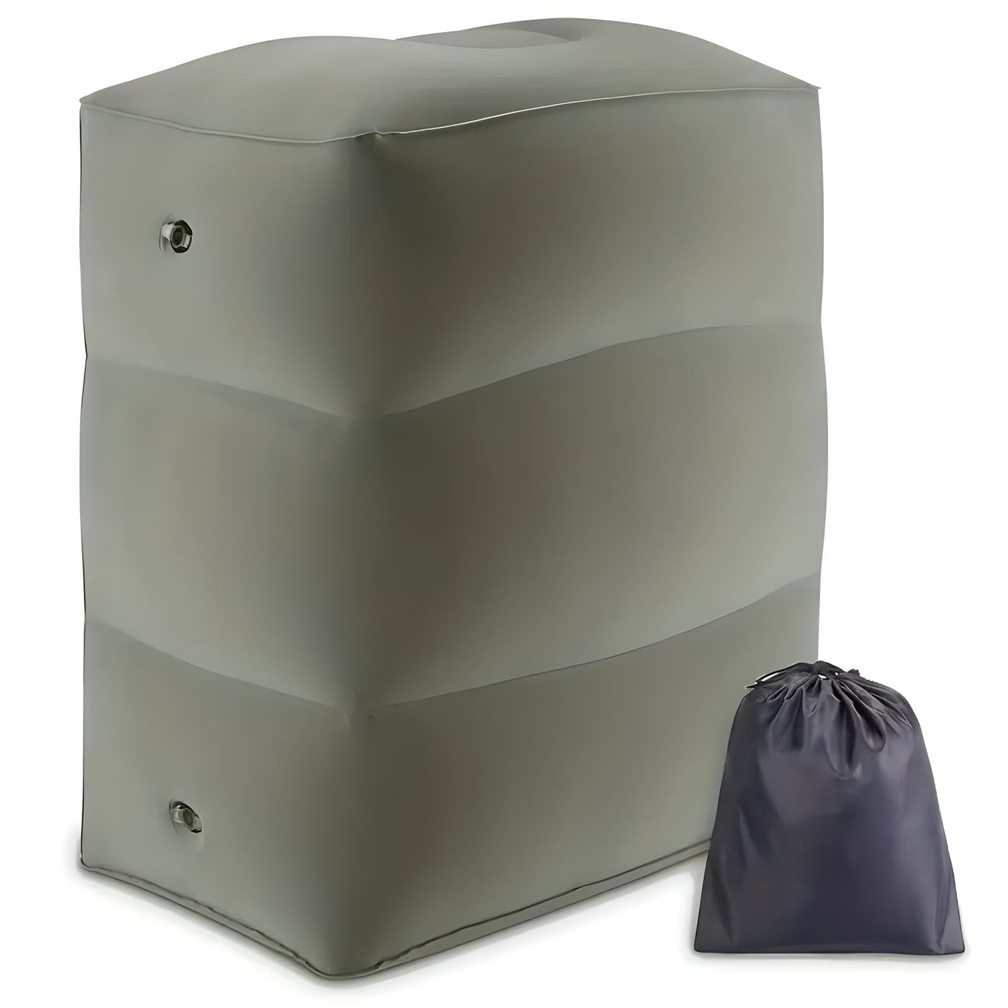 Frendorf | Aufblasbare Reisefußstütze | Ergonomisch, höhenverstellbar & kompakt für Flugzeuge, Züge, Busse & Büroeinsatz