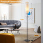 Frendorf | 3200K Warmgelbes Licht Moderne Stehlampe mit Fußschalter 6W Glühbirne