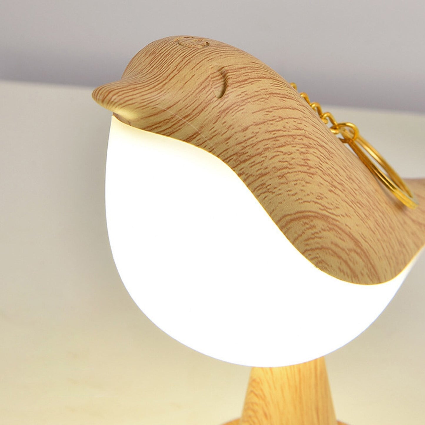 Frendorf | BirdGlow Dekorative Tischleuchte | Stilvolle Designer Lampe | Natürliche Materialien | Exklusive Deko für Zuhause