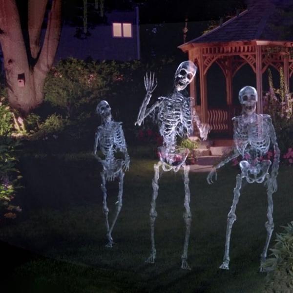 Frendorf Holografischer Projektor 3D | Wetterfeste LED-Videos mit Sound für Fenster (Halloween und Weihnachten)