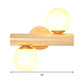 Frendorf | Wandlampe Tube Japanisches Holz 2 Köpfe Beige Wandleuchte mit Milchglas-Schirm