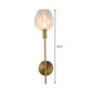 Frendorf | Klarer Glasbecher Wandleuchte Modern 1 Kopf Wandmontierte Lampe in Gold mit Metallbleistiftarm