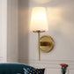 Frendorf | Tapered Wandlamp Modernistisch Opal Glas 1 Gloeilamp Messing Sconcelamp Met Metalen Potloodarm