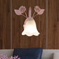 Frendorf | Ivoor Glazen Bloem Wandlamp Platteland 1 Hoofd Woonkamer Wandverlichting Armatuur in Wit/Roze/Blauw