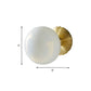 Frendorf | 1 Glühbirne Wohnzimmer Wandleuchte Minimalistische Gold Wandleuchte mit Orb Milchglas Schirm