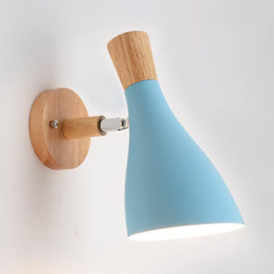 Metal Wood Horn Wandlampe Macaroon 1 Licht Wandlampe für Wohnzimmer Kinderzimmer