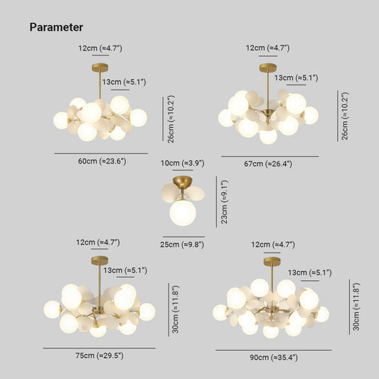 Frendorf | Blumenzweig Kronleuchter Wohnzimmer