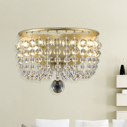 Frendorf | 2 Lichten Kristal Wandlamp Traditionalist Gouden Kraal Woonkamer Wandgemonteerd Licht