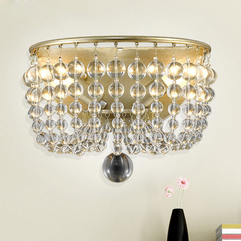 Frendorf | 2 Lichten Kristal Wandlamp Traditionalist Gouden Kraal Woonkamer Wandgemonteerd Licht