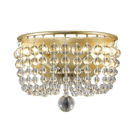 Frendorf | 2 Lichten Kristal Wandlamp Traditionalist Gouden Kraal Woonkamer Wandgemonteerd Licht