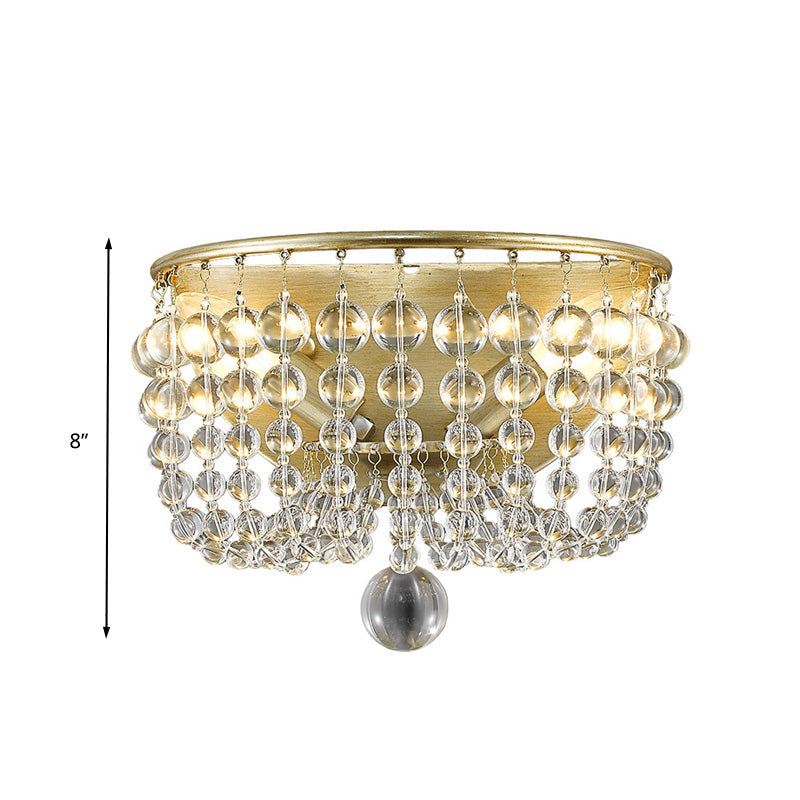 Frendorf | 2 Lichten Kristal Wandlamp Traditionalist Gouden Kraal Woonkamer Wandgemonteerd Licht
