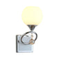 Frendorf | Dome Schlafzimmer Wandleuchte Traditionelles Frosted Glas 1 Kopf Gold/Chrom Wandbeleuchtung mit Kristallkugel