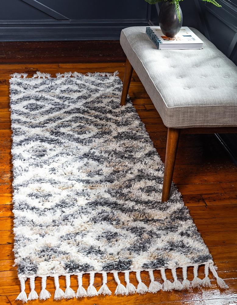 Frendorf | DiamondLuxe Shag - Teppich mit Diamantmuster | Shaggy Hochflorteppich | Weich & Modern | Perfekt für Wohnzimmer