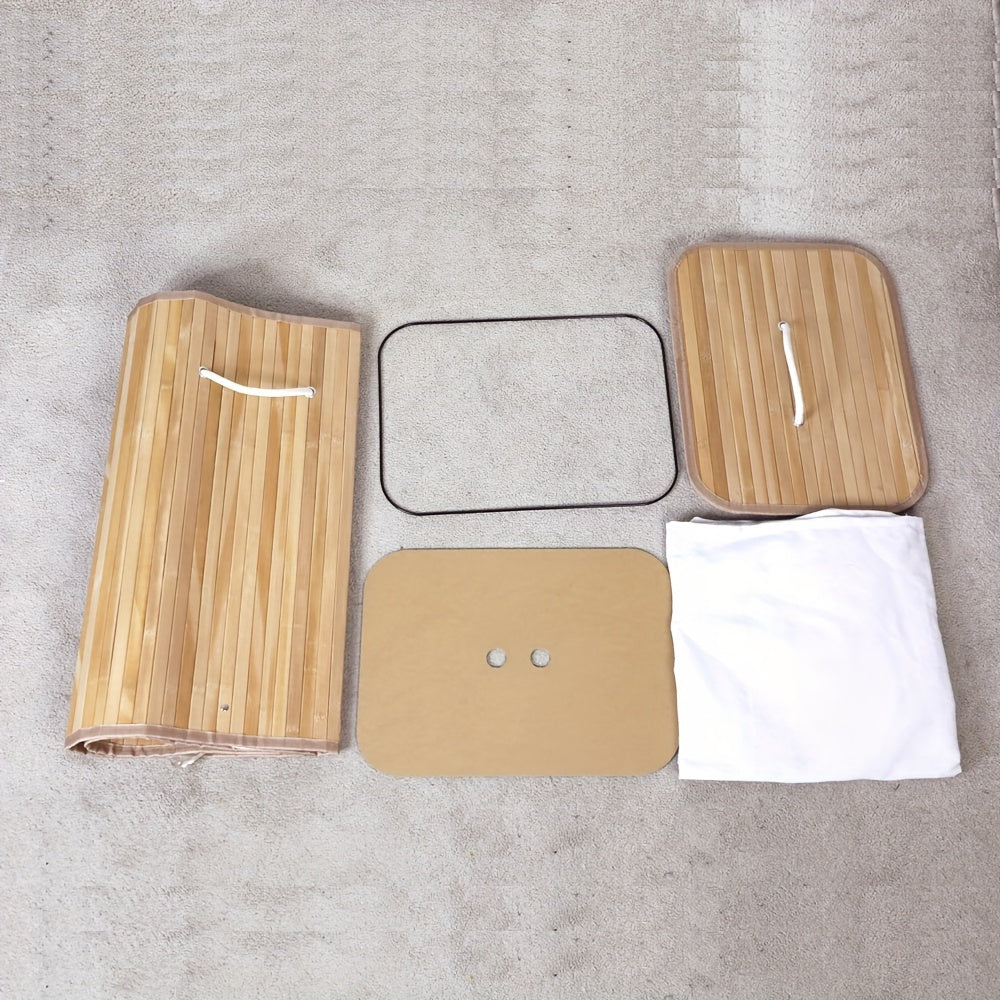 Frendorf | Bambus Wäschekorb mit Deckel und Griffen – Natürlich und platzsparend aufbewahren