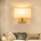 Frendorf | Witte Glazen Ovale Wandverlichting Modernistisch 1 Kop Sconcelamp met Rechthoekige Houten Achterplaat