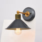 Frendorf | Cone Shade Wandlamp Vintage Stijl Metaal 1 Lamp Zwart en Goud Wand Sconces Verlichting