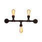 Frendorf | Metalen Exposed Wandlamp Fixture Industrie Stijl 3 Koppen Verweerd Koper Wandlamp met Waterpijp