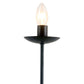 Frendorf | Schwarzes Finish Exposed Wandleuchte Industrie-Stil 1 Glühbirne Metall Wandmontage Licht mit Kerzendesign