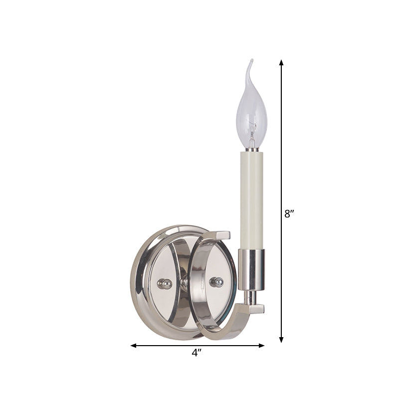 Frendorf | 1/4 Lights Metallic Wandleuchte Traditionelle Silber Kerzen-Stil Schlafzimmer Wandlampe
