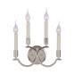 Frendorf | 1/4 Lights Metallic Wandleuchte Traditionelle Silber Kerzen-Stil Schlafzimmer Wandlampe