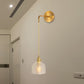 Frendorf | 1 Licht Wandmontage Verlichting Traditionele Koepel/Kegel Duidelijk Prismatic Glas LED Sconcelichtarmatuur in Goud