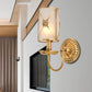 Frendorf | 1/2-Licht Messing Wandmontage Lampe Vintage Gold Finish Swag Arm Kerzen Wandlampe Lichtarmatur