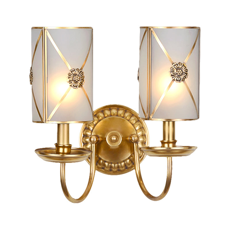 Frendorf | 1/2-Licht Messing Wandmontage Lampe Vintage Gold Finish Swag Arm Kerzen Wandlampe Lichtarmatur