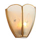 Frendorf | 1 Glühbirne Gold Flush Wandleuchte Vintage Stil Floral Opalglas Schirm Wandmontage Beleuchtung
