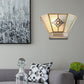 Frendorf | 1 Licht Wandlamp Conisch Witte Gefroste Glas Retro Wandmontage Verlichting met Gouden Draaipatroon