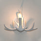 Frendorf | 1 Licht Exposed Bulb Wandlamp Traditioneel Wit/Hout Hars Wandlamp Armatuur für Flur