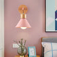 Frendorf | Trumpet Metalen Wandlamp Modernisme 1 Hoofd Grijs/Wit/Roze Muurbevestigde Verlichting voor Bedzijde